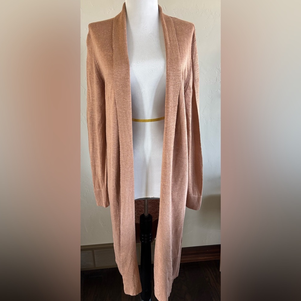 Women's Banana Republic Camel Long Open-Front Sweater